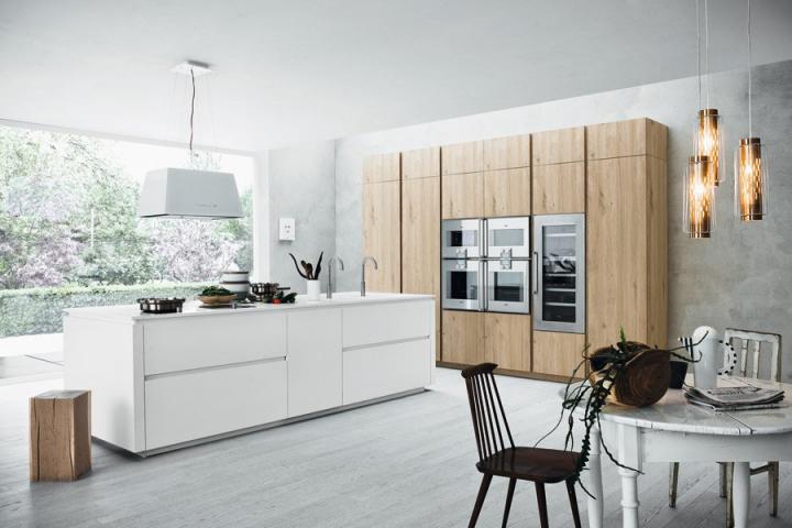 Cocina nórdica con muebles de madera