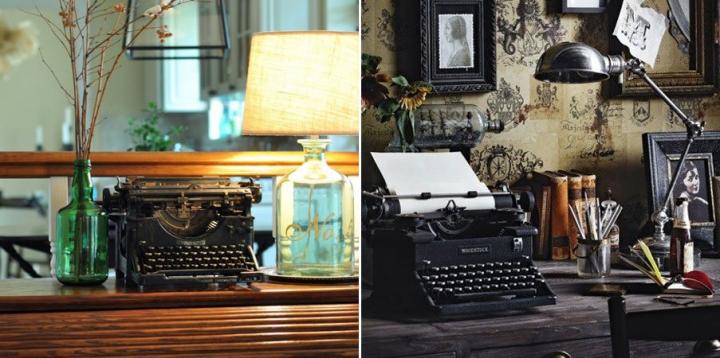 Decorar con estilo retro con máquinas de escribir