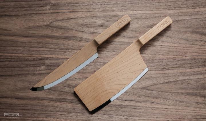 Elegantes cuchillos de madera