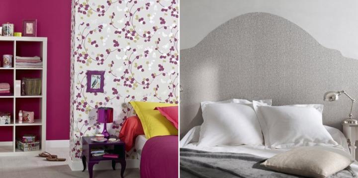 Papel pintado para el cabecero de la cama