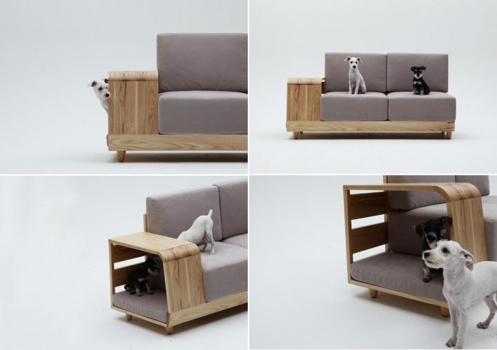 Sofá Dog House con cama para perros incorporada