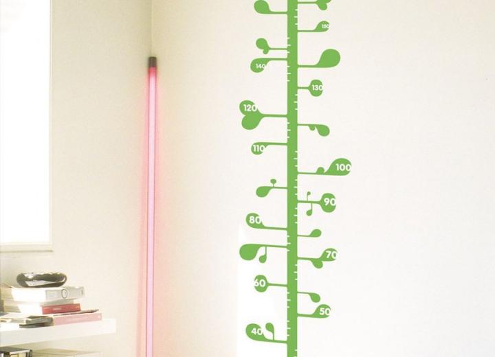 Stickers para habitaciones infantiles. Medidor infantil