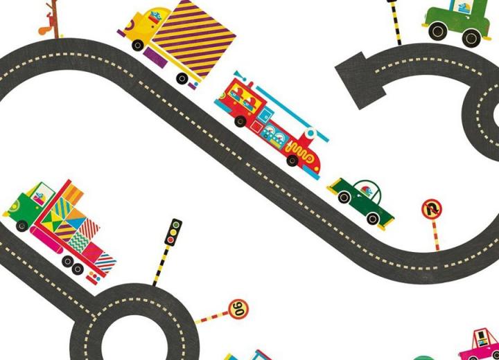 Stickers para habitaciones infantiles On the road