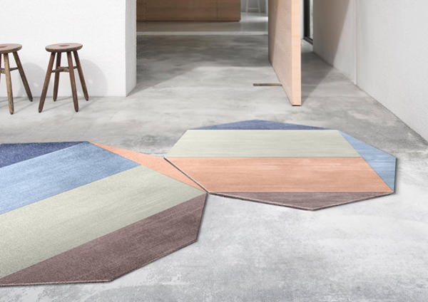 Colección de alfombras poligonales Nova